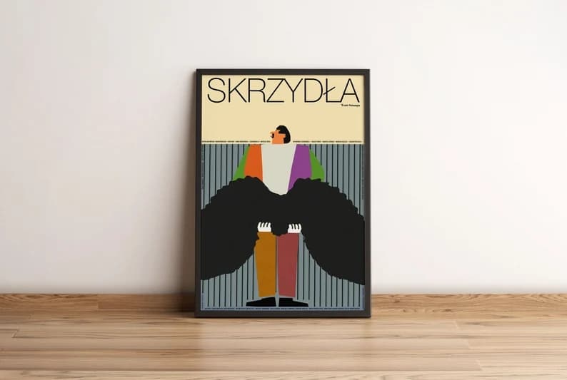 Plakat Skrzydła, Teatr Sztampa, 50x70 cm, aut. J. Zasada, Jakub Zasada - 67553