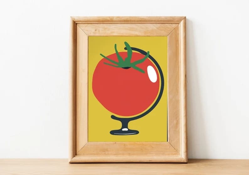 Plakat Globus pomidor, 30x40 cm, aut. J. Zasada, Jakub Zasada - 67753
