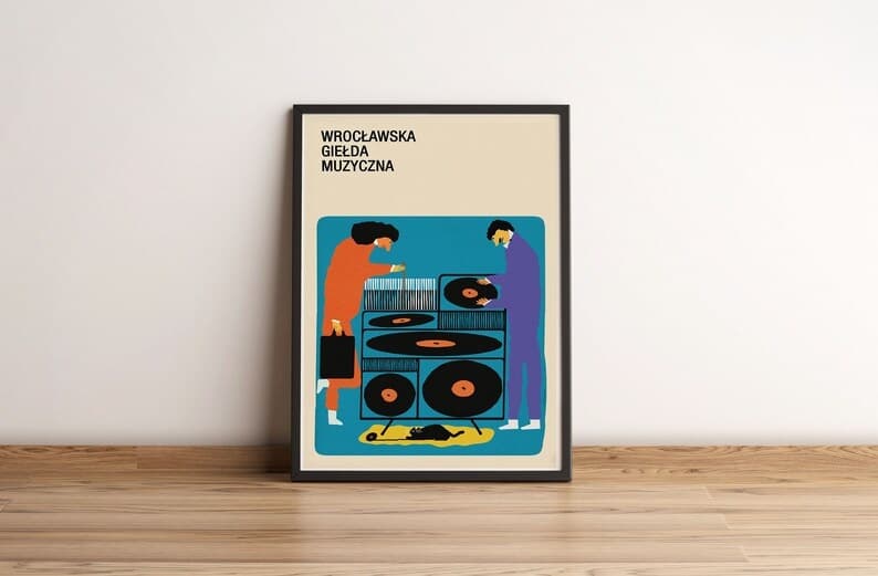 Plakat Wrocławska Giełda Muzyczna, 50x70 cm, aut. J. Zasada, Jakub Zasada - 67717