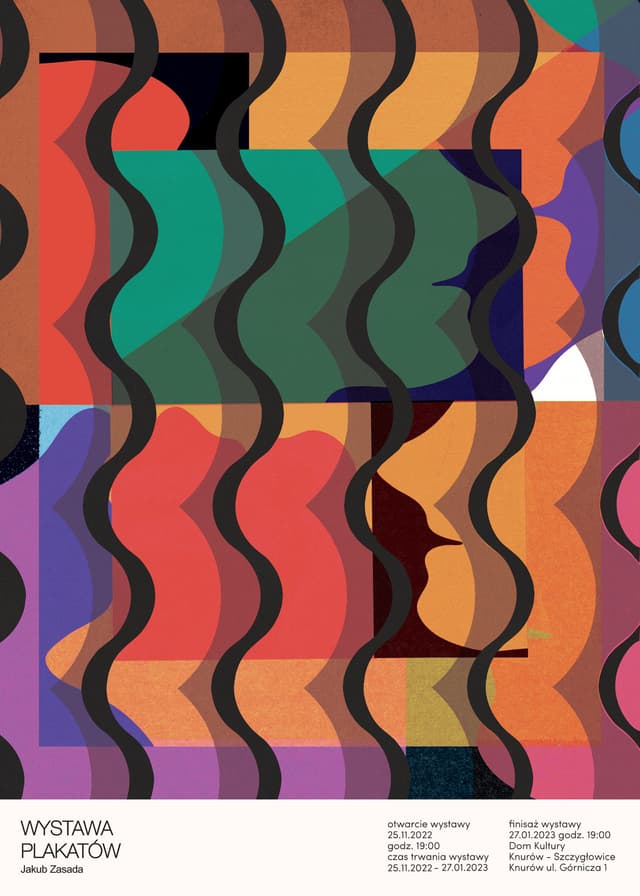 Poster Wystawa plakatów, Knurów, 25.11.2022, 50x70 cm, by J. Zasada, Jakub Zasada - DIMENSION