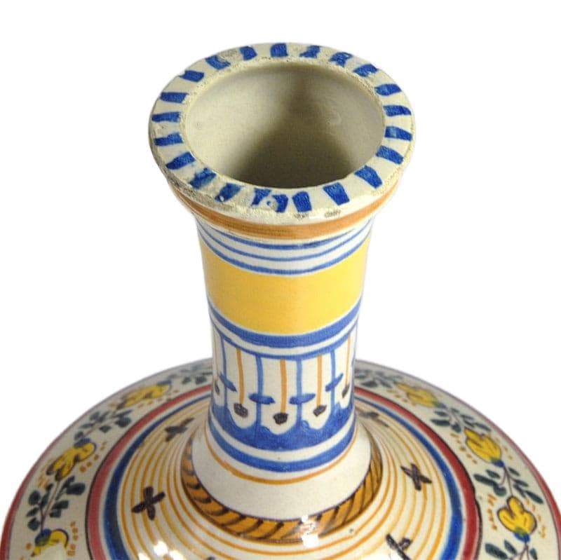 Żółty wazon z majoliki, Alcora, Hiszpania, lata 1850-1899 - 5667