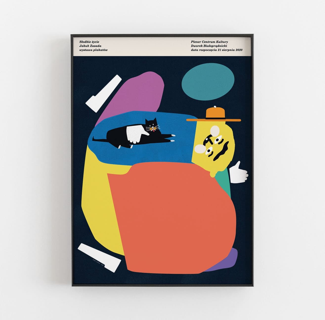 Plakat do wystawy Słodkie Życie w Dworku Białoprądnickim, 50x70 cm, aut. J. Zasada, Jakub Zasada - 67651