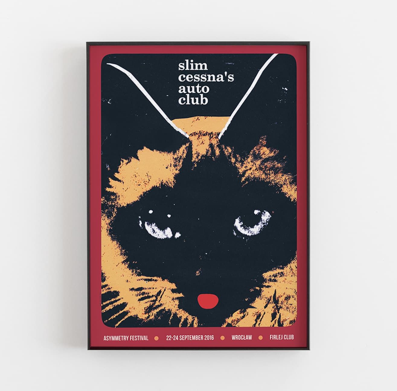 Plakat Slim Cessna's Auto Club, Asymmetry Festival 2016, 50x70 cm, aut. J. Zasada, Jakub Zasada - 67648