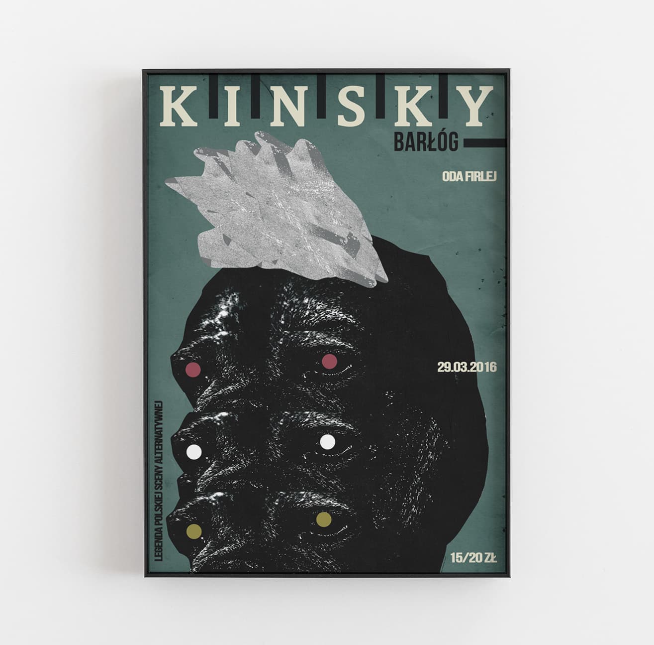 Poster KINSKY, Barłóg, concert poster, 50x70 cm, by J. Zasada, Jakub Zasada - 68066