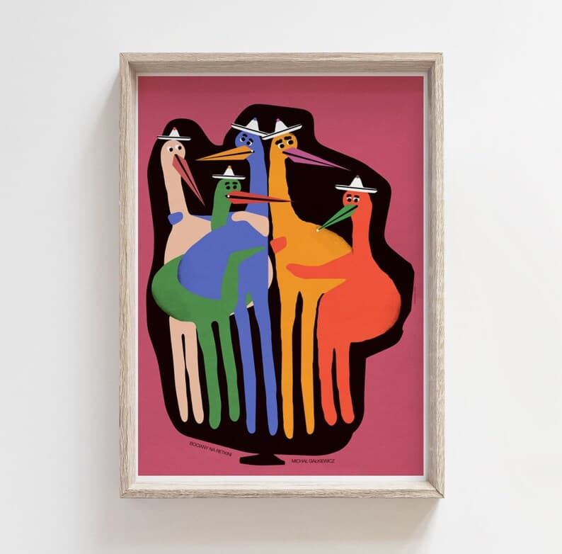 Plakat Bociany na Retkini, 50x70 cm, aut. J. Zasada, Jakub Zasada - 67993