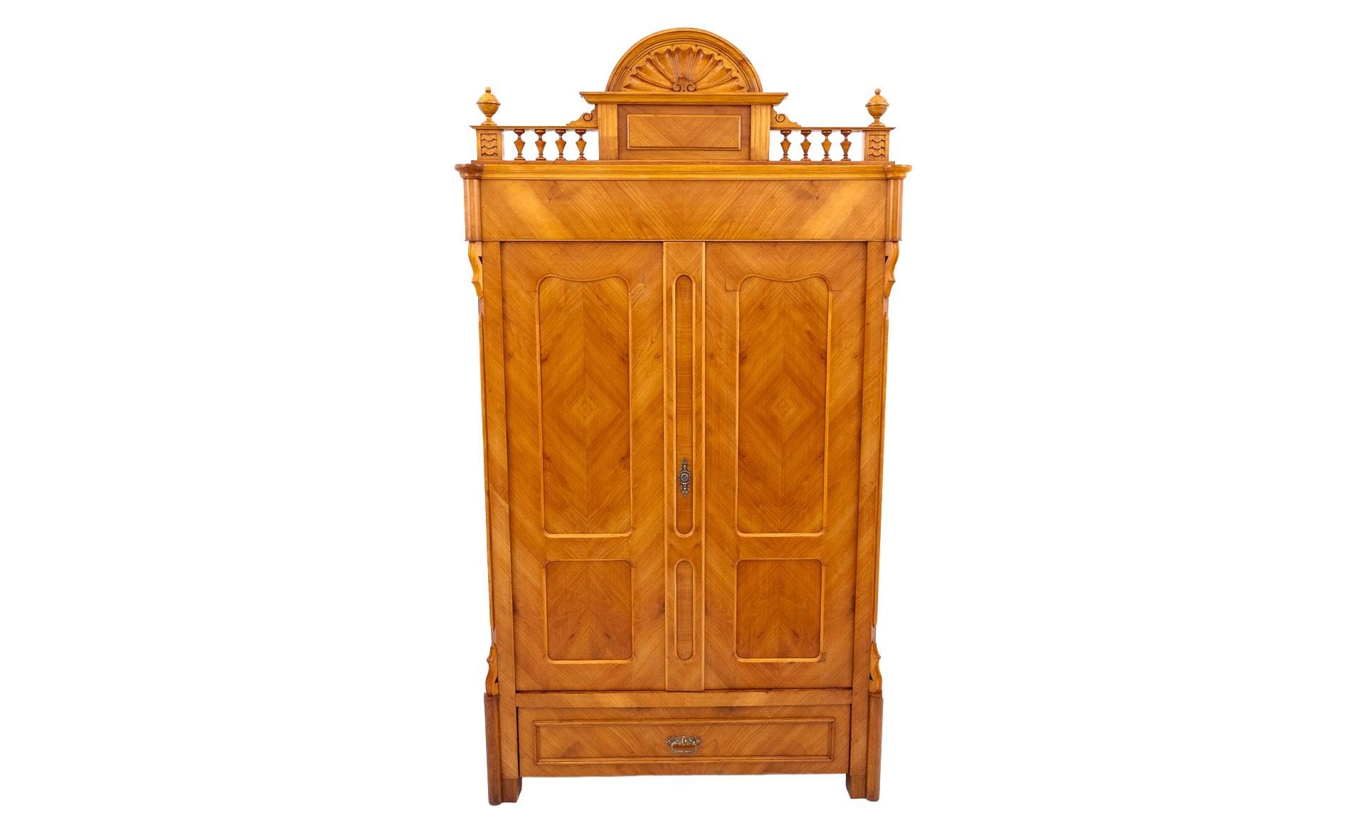 Golden-Brown Baroque Wardrobe, France, 1890s