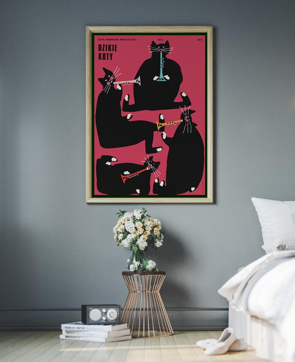 Plakat Dzikie Koty, zespół podwórkowej orkiestry dętej, 30x40 cm, aut. J. Zasada, Jakub Zasada - 67910