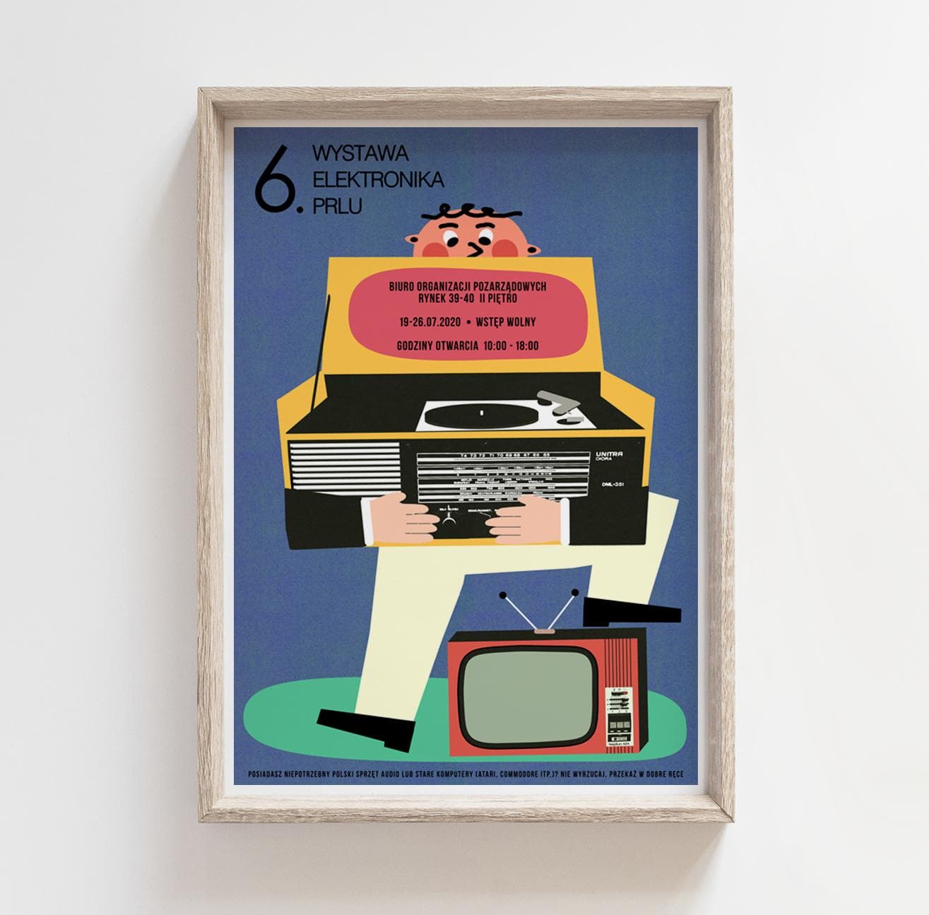 Plakat Elektronika PRLu, plakat do wystawy, 50x70 cm, aut. J. Zasada, Jakub Zasada - 67898