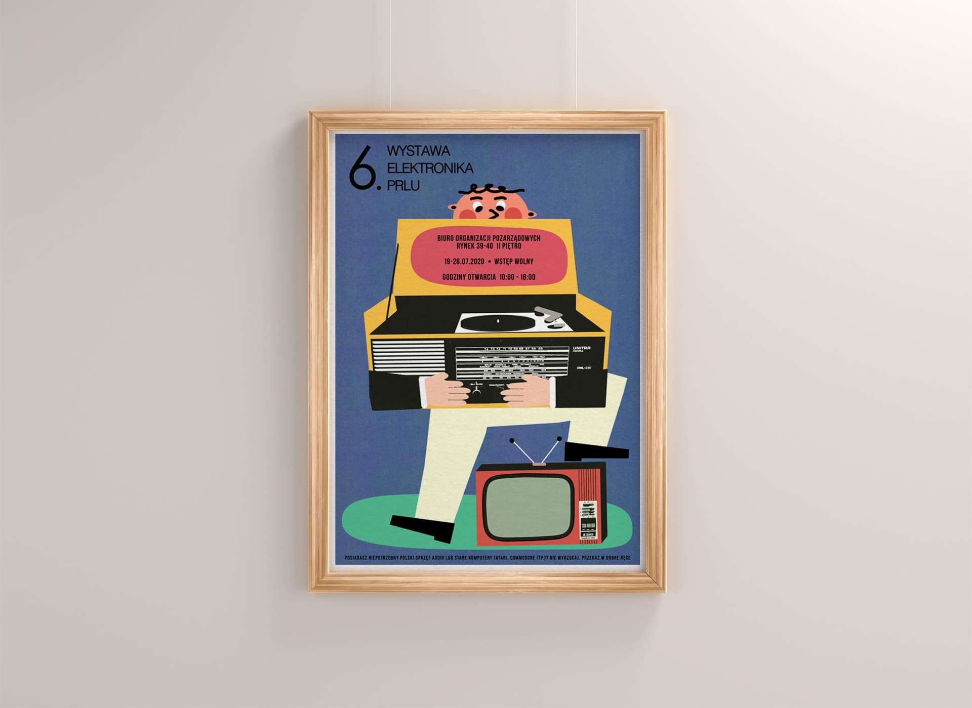 Plakat Elektronika PRLu, plakat do wystawy, 50x70 cm, aut. J. Zasada, Jakub Zasada - 67896