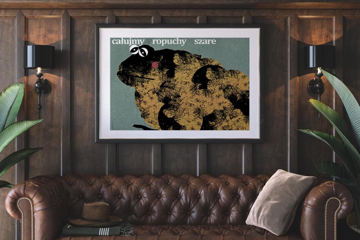 Plakat Całujmy ropuchy szare, 30x40 cm, aut. J. Zasada, Jakub Zasada - 68151