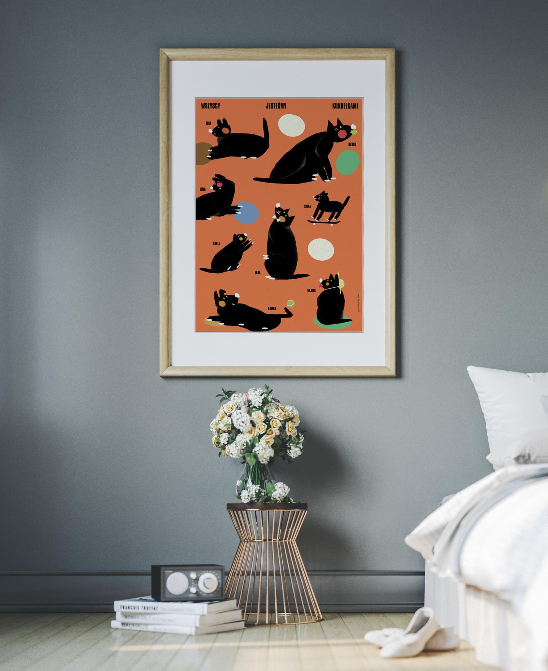 Plakat Wszyscy jesteśmy kundelkami, 30x40 cm, aut. J. Zasada, Jakub Zasada - 68085
