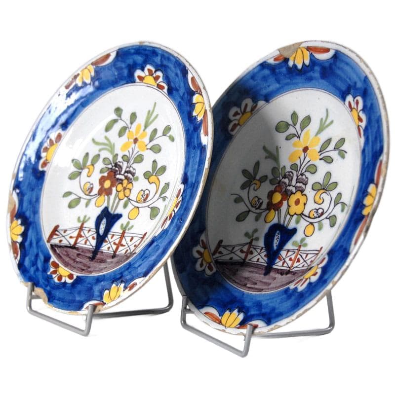 Blue Faience Plates, Delft, Netherlands, 18th Century - 5712