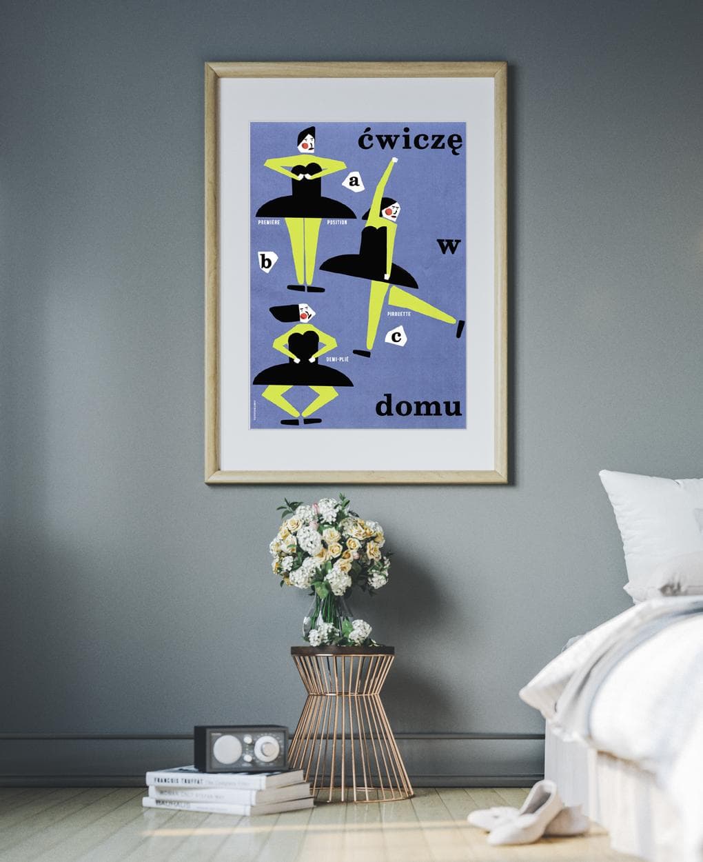 Plakat Ćwiczę w domu, premiere position, pirouette, demi-plie, 30x40 cm, aut. J. Zasada, Jakub Zasada - 68225