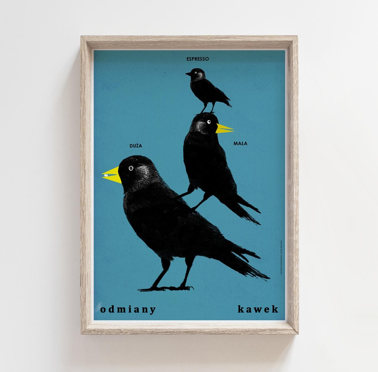 Poster Odmiany kawek, duża, mała, espresso, 50x70 cm, by J. Zasada, Jakub Zasada - 68211