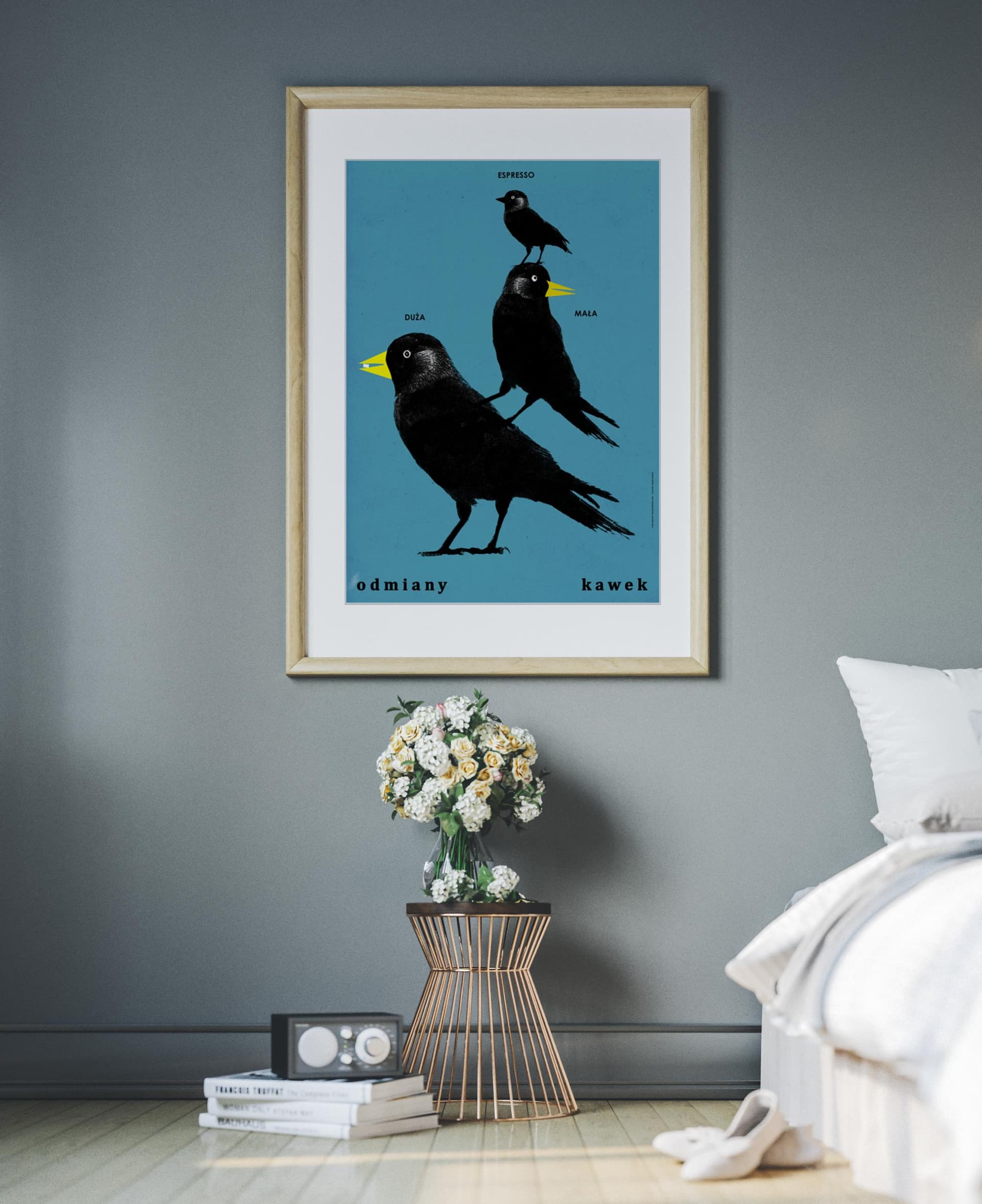 Poster Odmiany kawek, duża, mała, espresso, 50x70 cm, by J. Zasada, Jakub Zasada - 68214