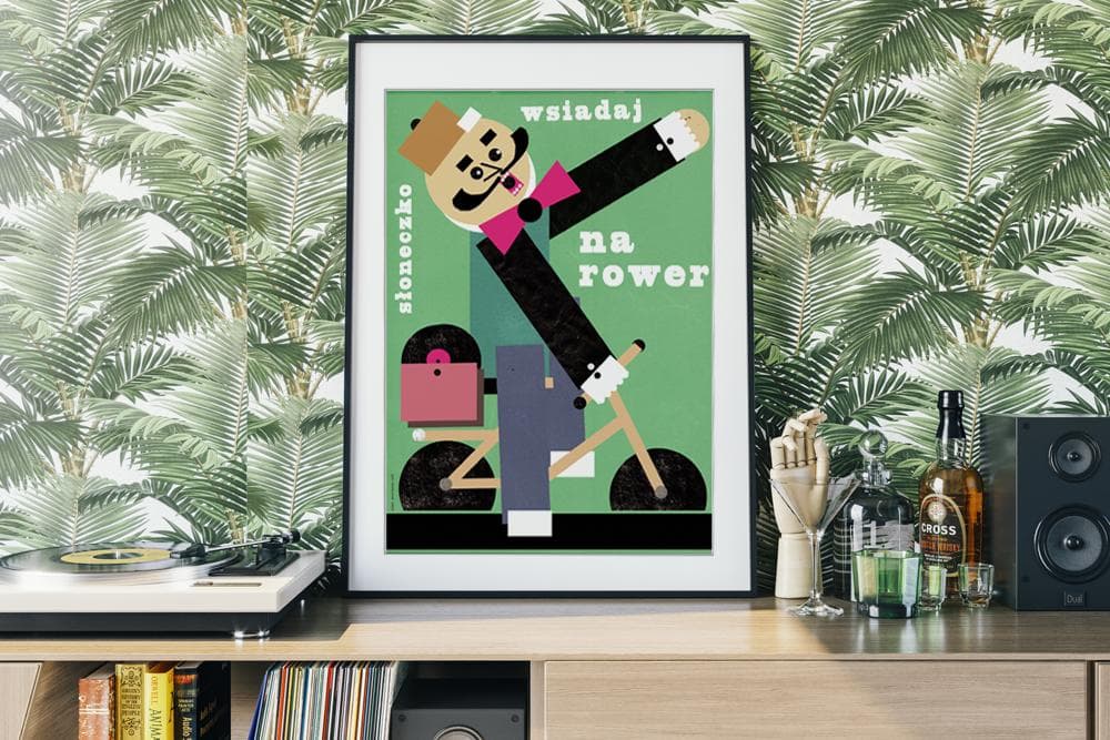 Plakat Słoneczko, wsiadaj na rower, 30x40 cm, aut. J. Zasada, Jakub Zasada - 68204