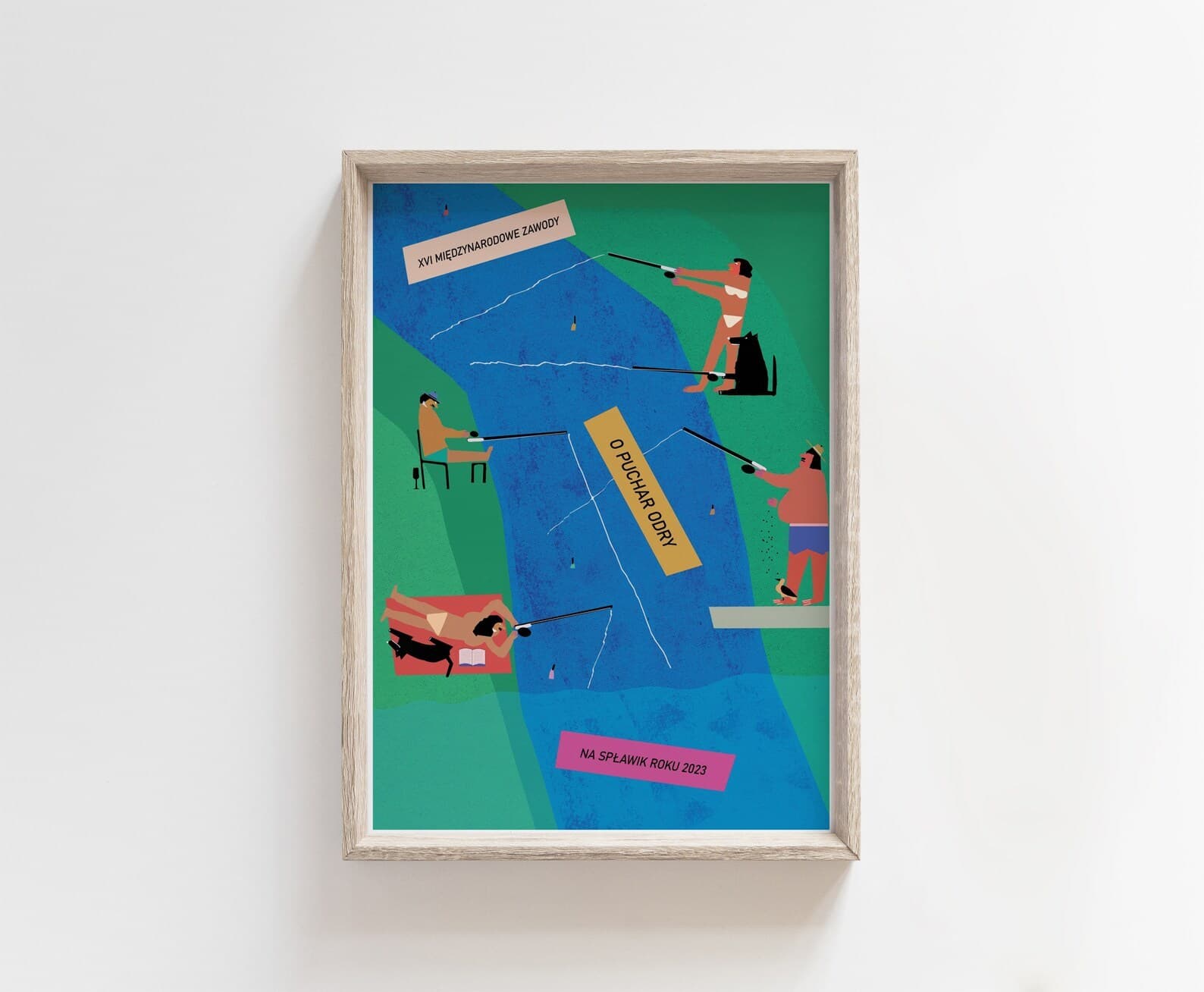 Plakat XVI Międzynarodowe zawody o puchar Odry, Spławik roku 2023, 50x70 cm, aut. J. Zasada, Jakub Zasada - 68257