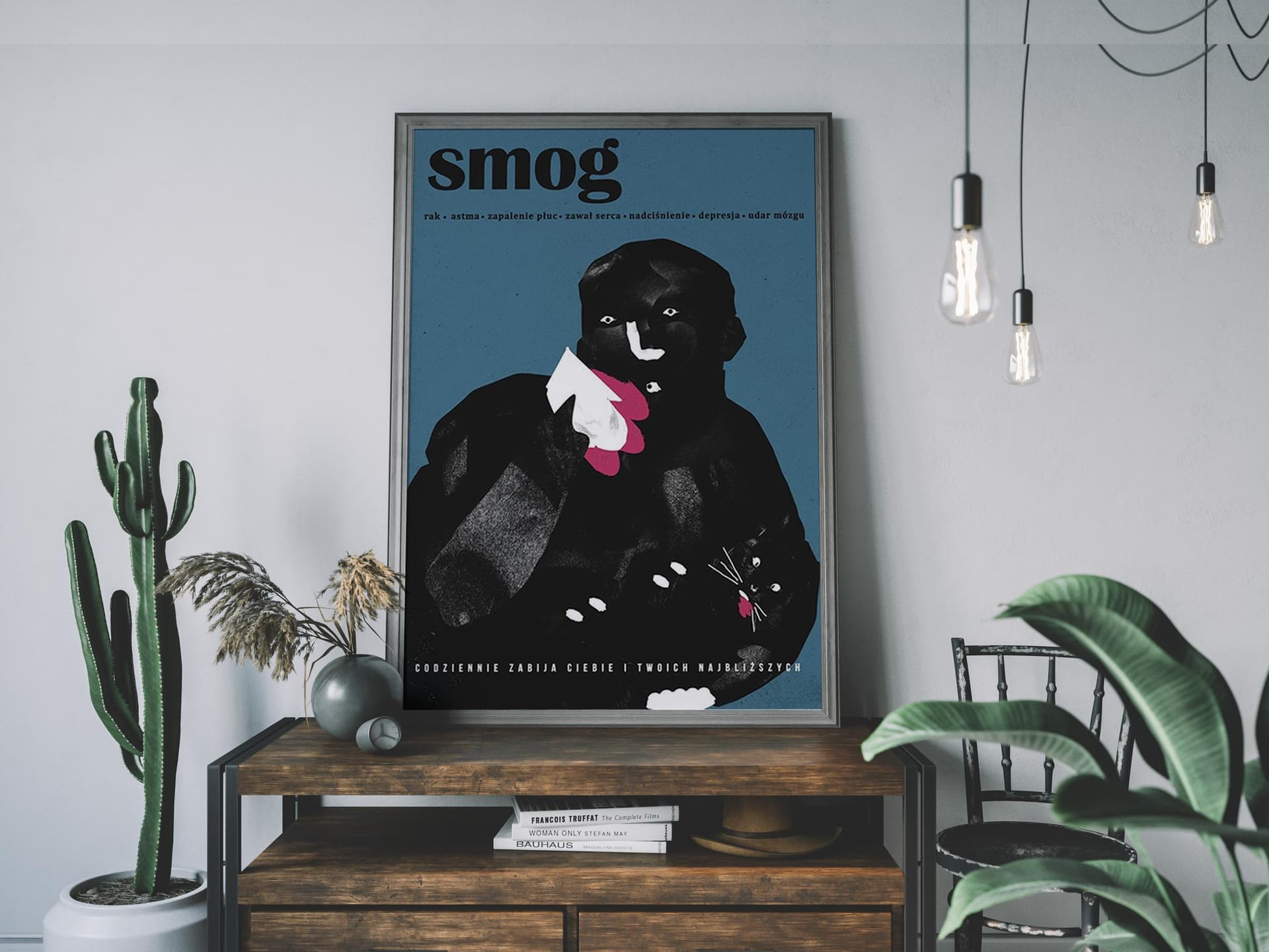 Plakat Smog. Codziennie zabija ciebie i twoich najbliższych, 50x70 cm, aut. J. Zasada, Jakub Zasada - 68438