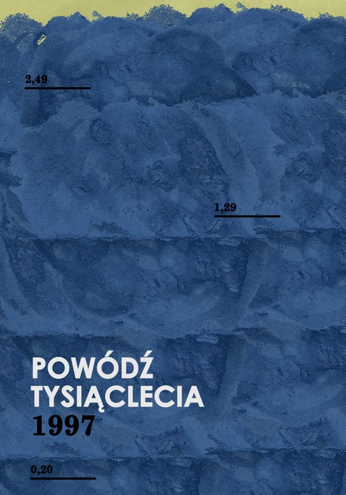 Plakat Powódź tysiąclecia, 1997, 48x68 cm, aut. J. Zasada, Jakub Zasada
