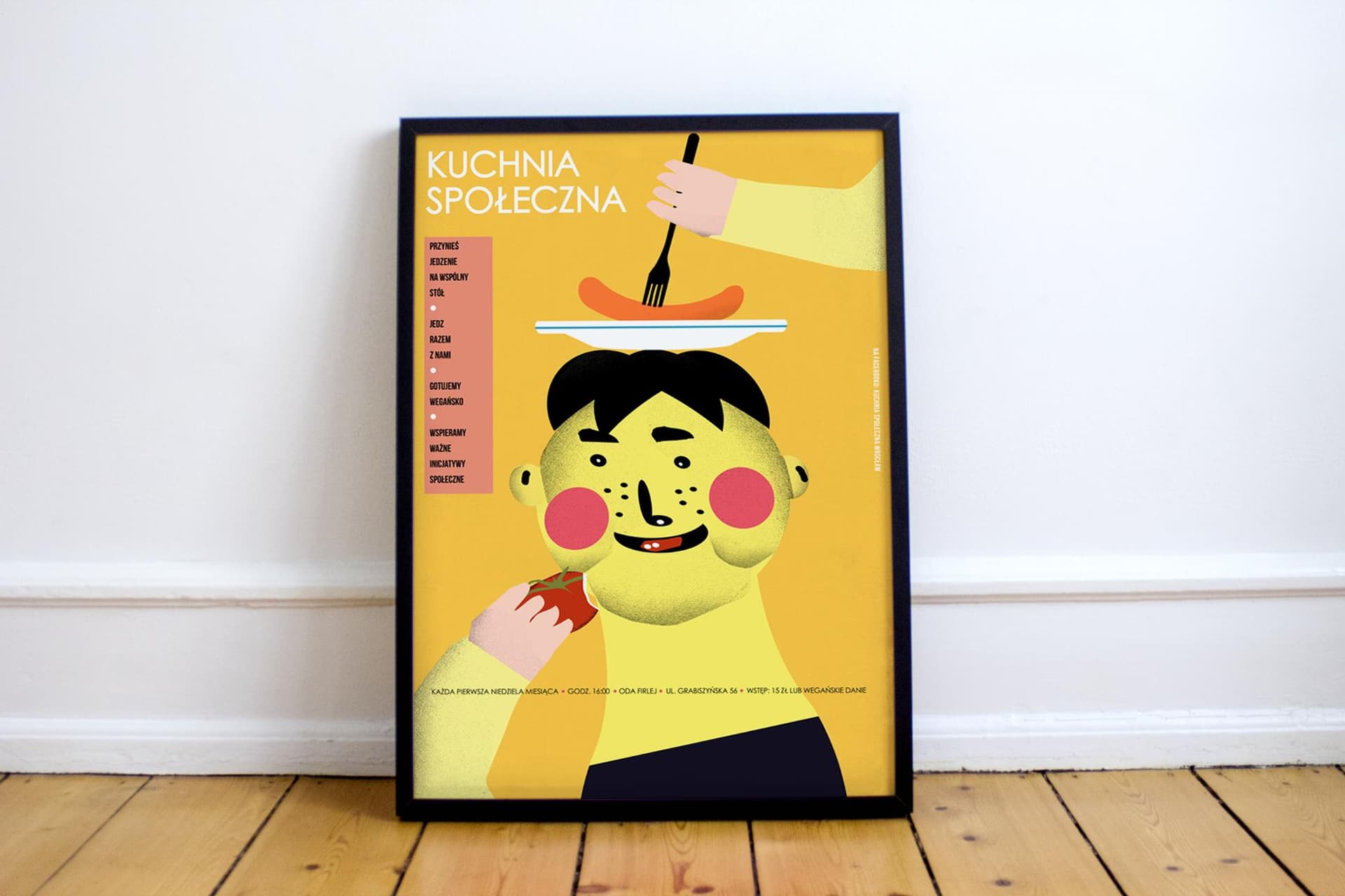 Plakat Kuchnia społeczna we Wrocławiu, 2019, 48x68 cm, aut. J. Zasada, Jakub Zasada - 68423