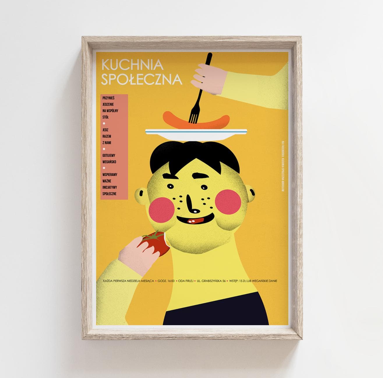 Plakat Kuchnia społeczna we Wrocławiu, 2019, 48x68 cm, aut. J. Zasada, Jakub Zasada - 68421