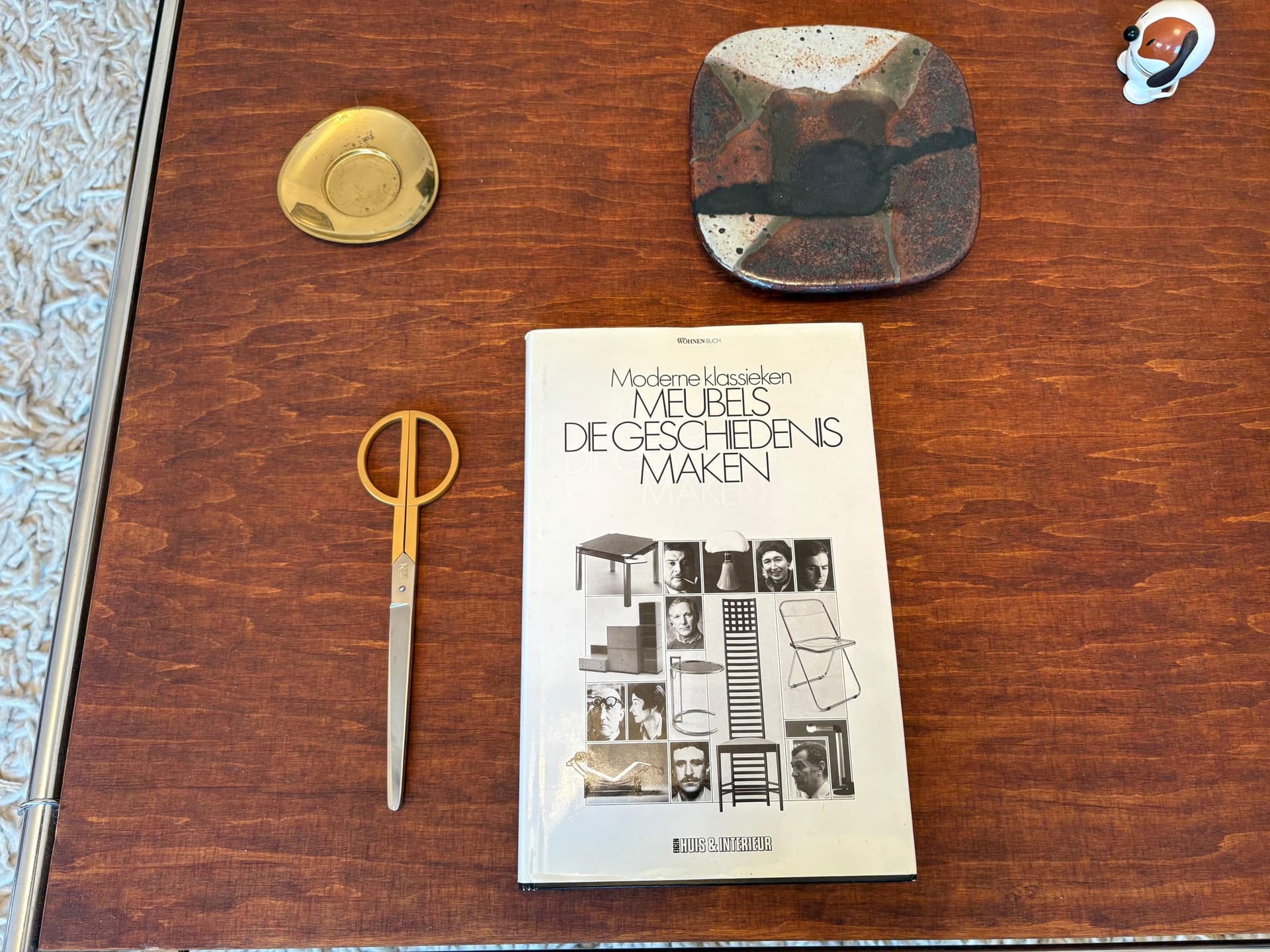 Office scissors, golden metal, Germany, 1960s. - 79498