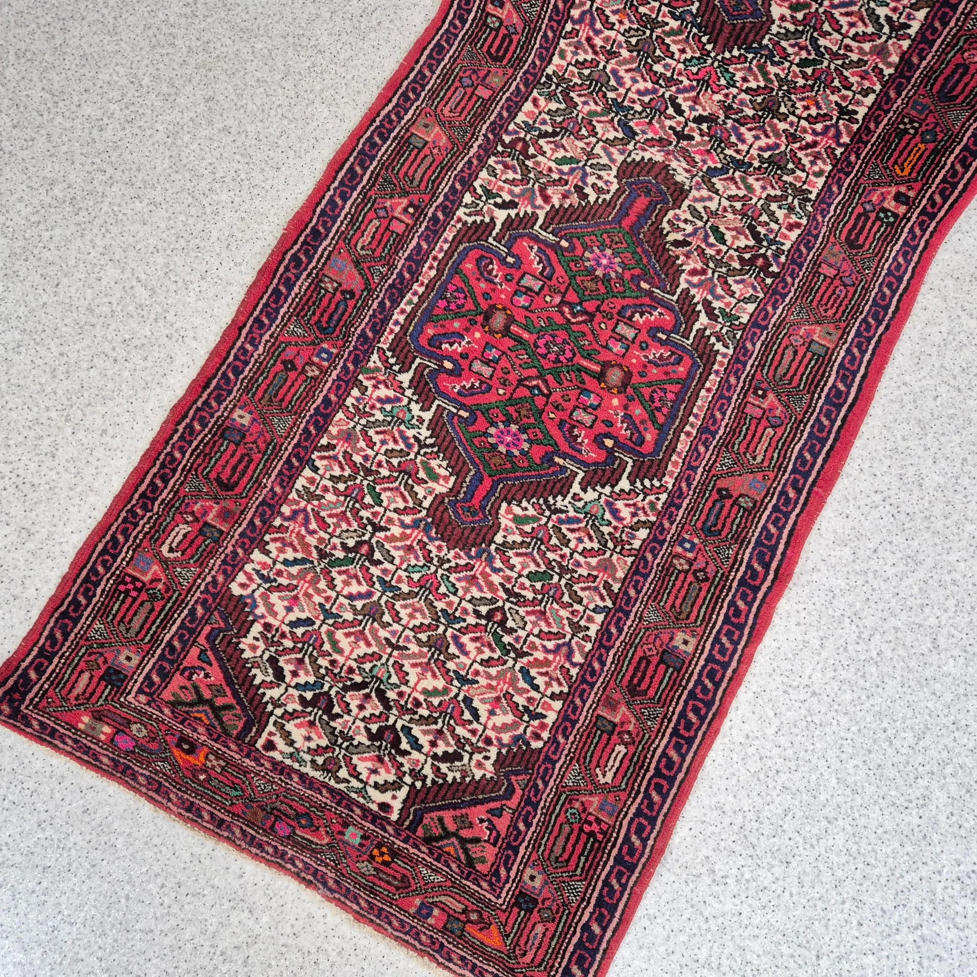 Runner Hamadan 315x80 cm, multicolor, wool, Iran, 1960s. - 68528