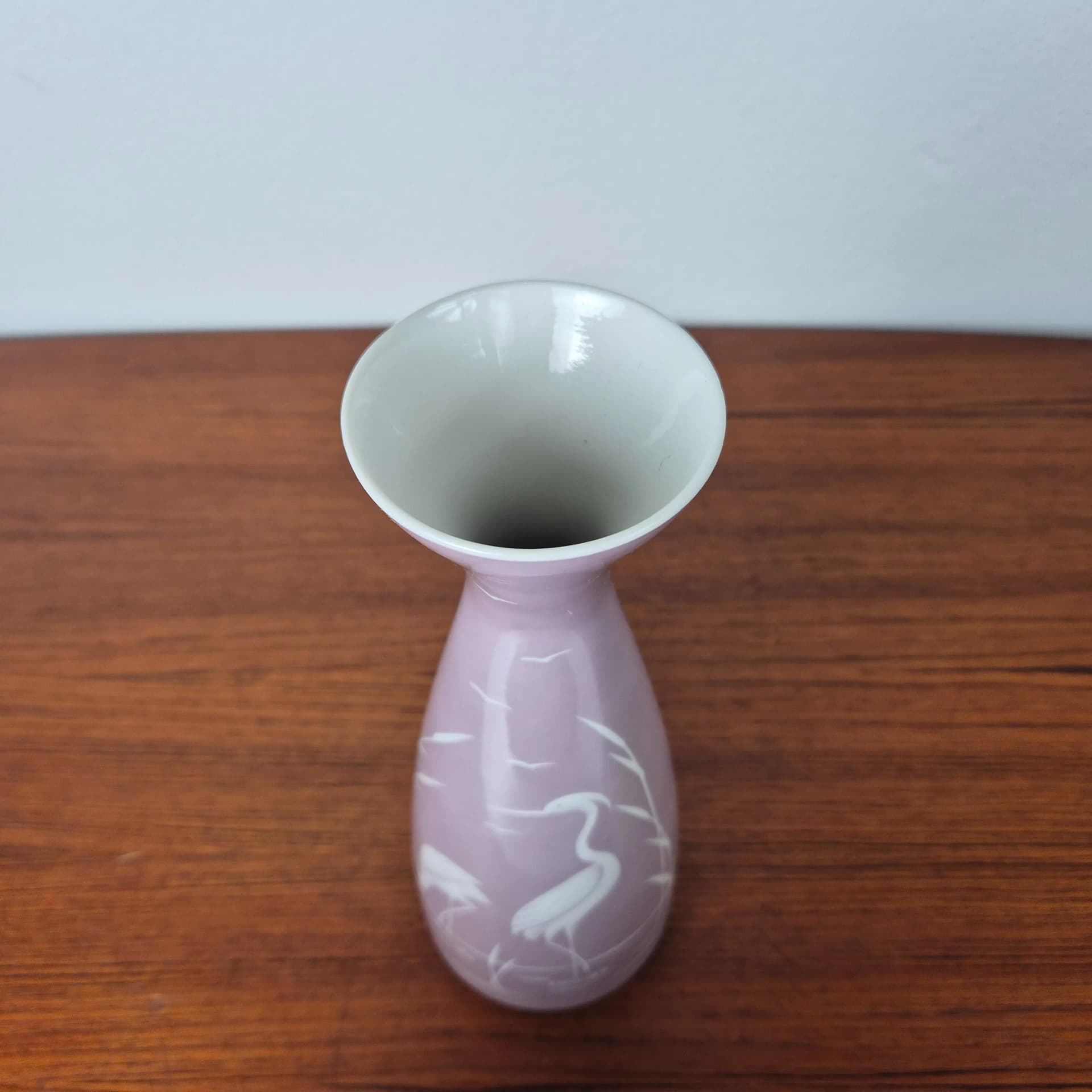 Fioletowo-biały porcelanowy wazon, Wallendorf, Niemcy, lata 60. - 68726