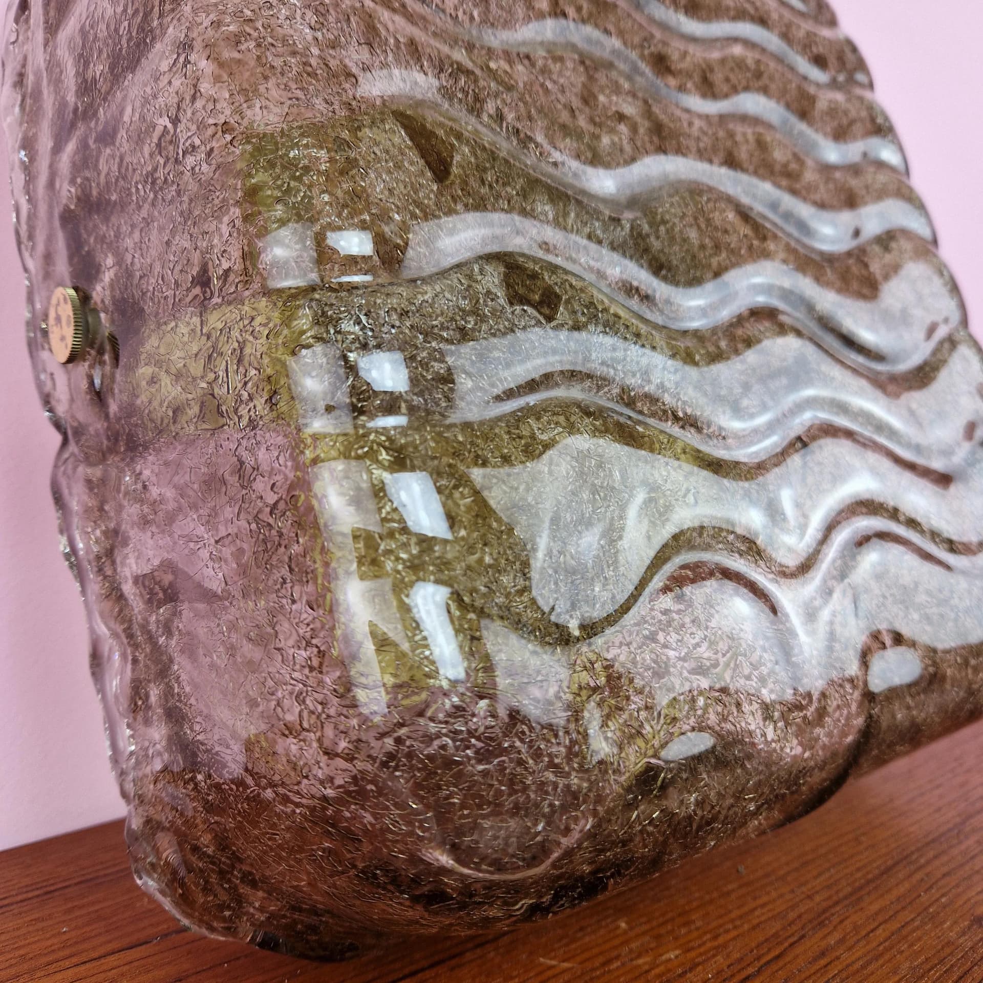 Plafon, szkło brązowe, Kaiser Leuchten, Niemcy, lata 60. - 68751