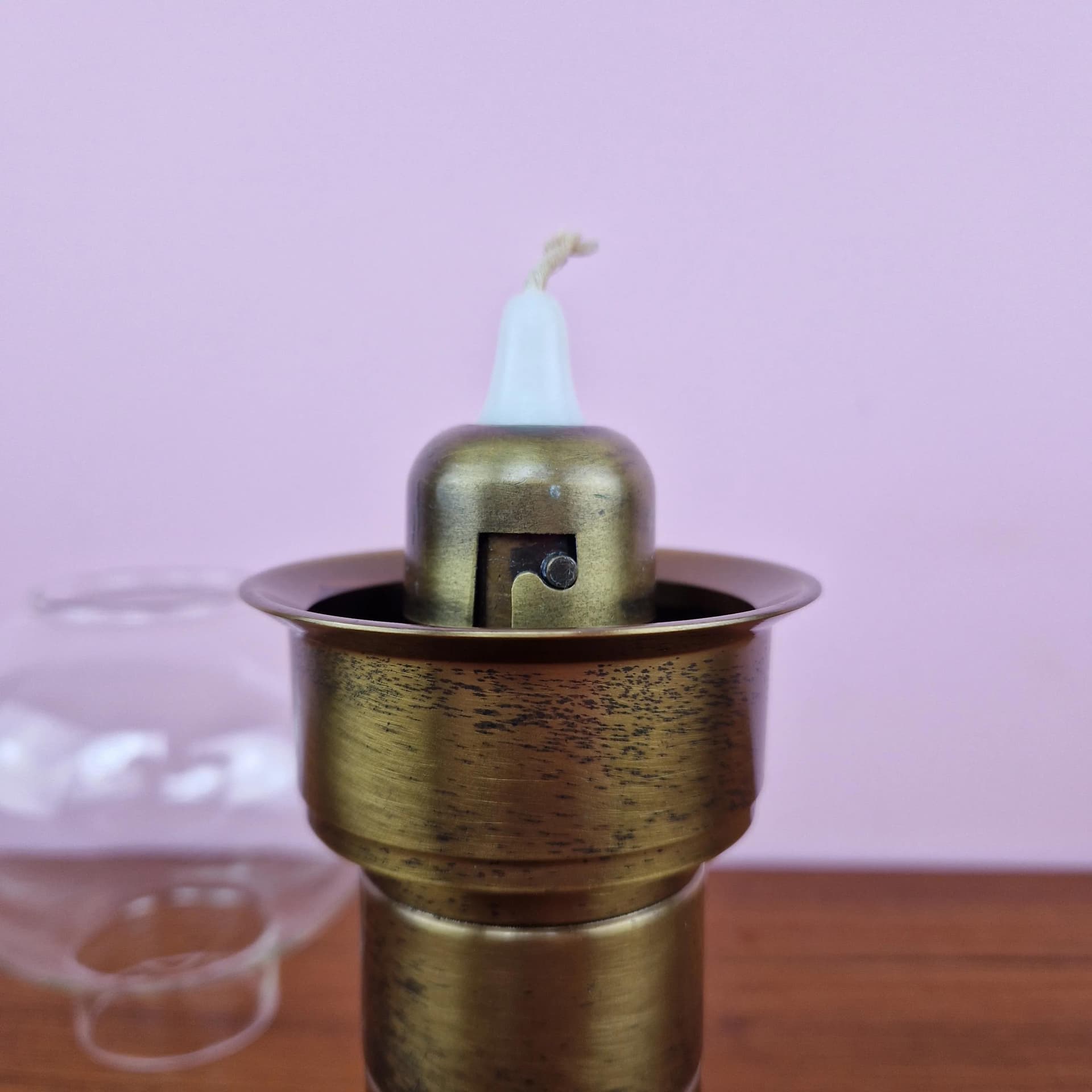 Świecznik Space Age, złoty, metal, Föhl, Niemcy, lata 60. - 69433