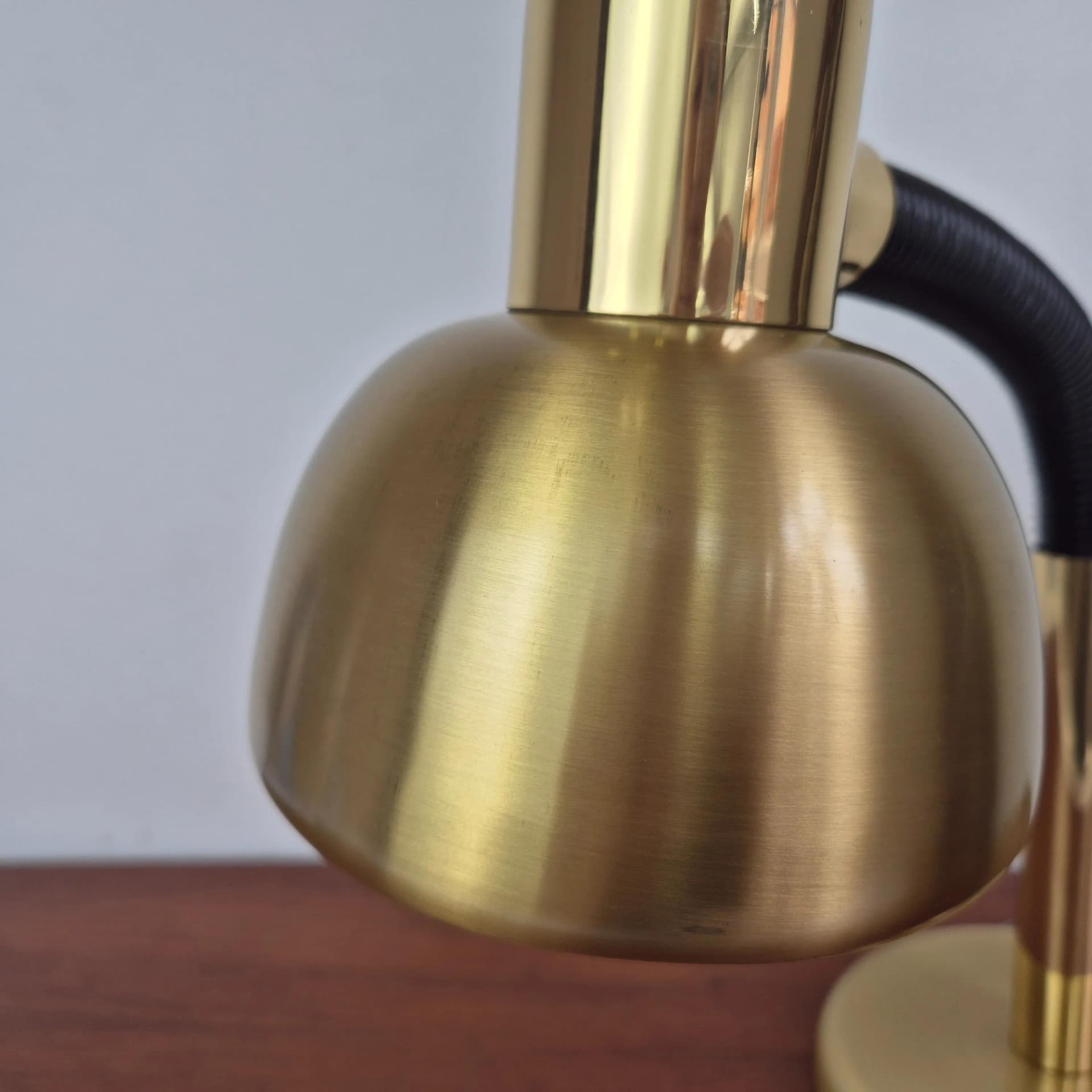 Desk lamp, golden brass, Germany, 1960s. - 69424