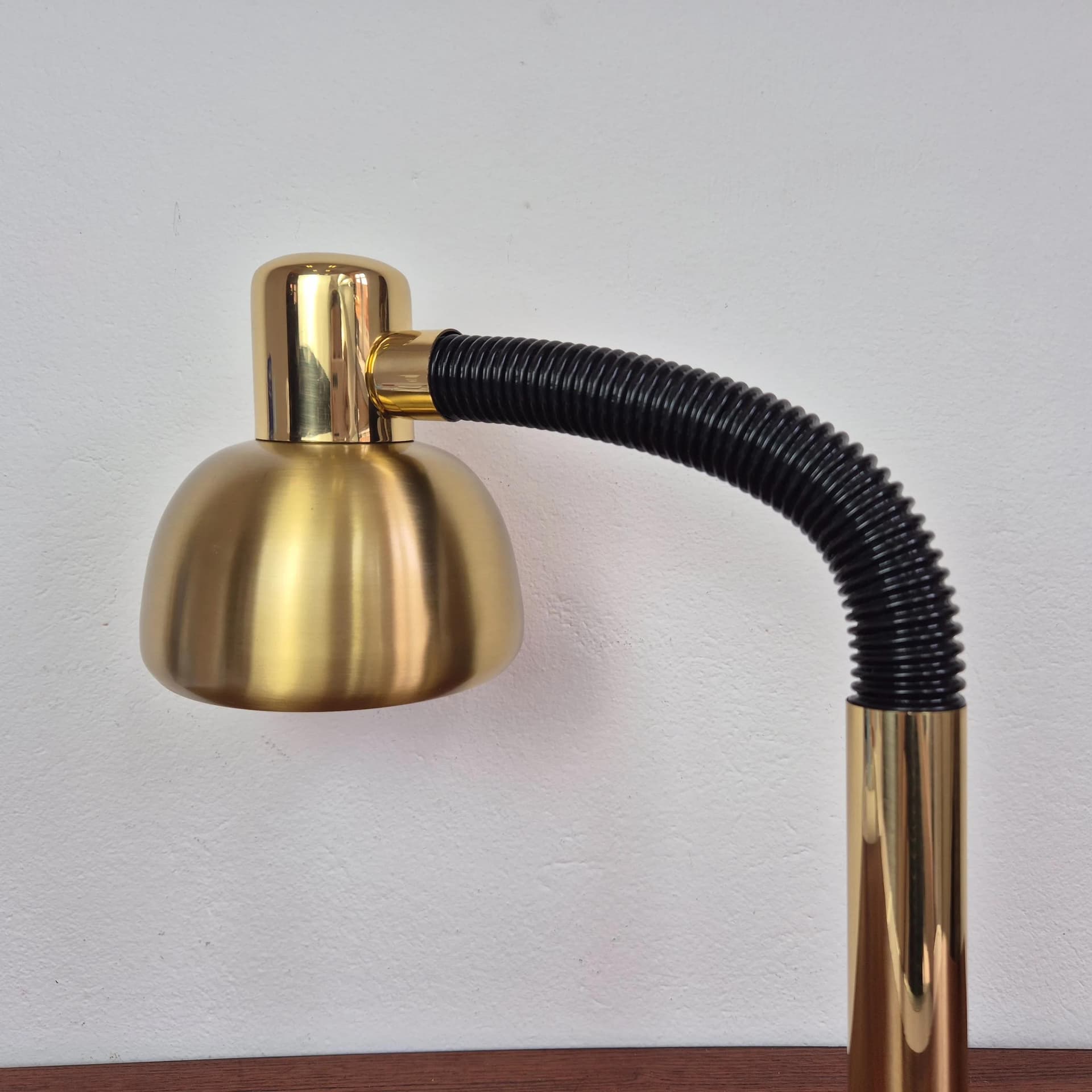 Desk lamp, golden brass, Germany, 1960s. - 69426