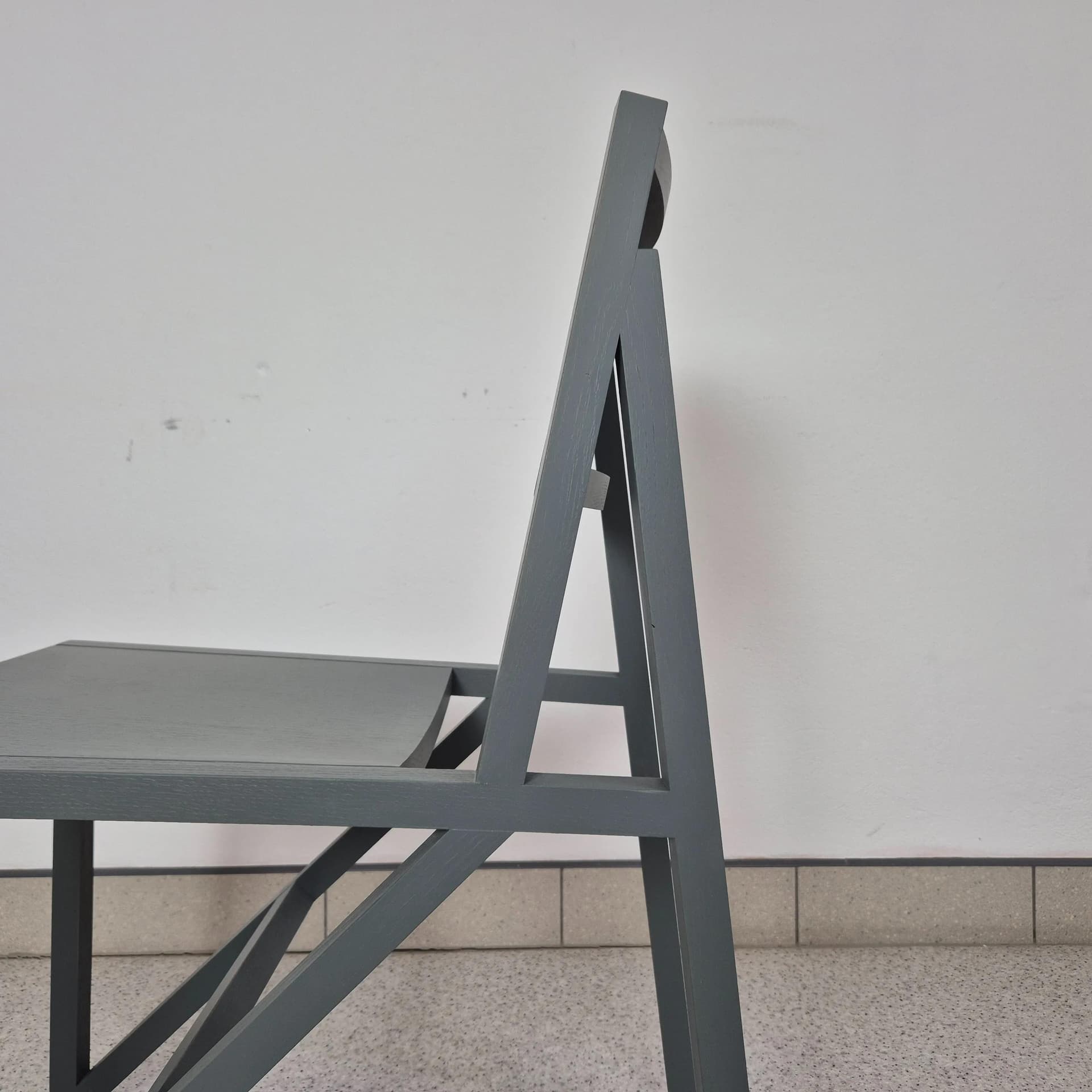 Para krzeseł Frame, drewno buk szary, proj. W. Scheublin, Wielka Brytania - 69343