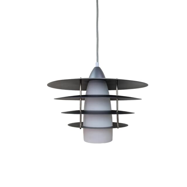 Lampa wisząca Belid T1522, metal szary, szkło białe, Belid, Szwecja, lata 2000 - WYMIARY