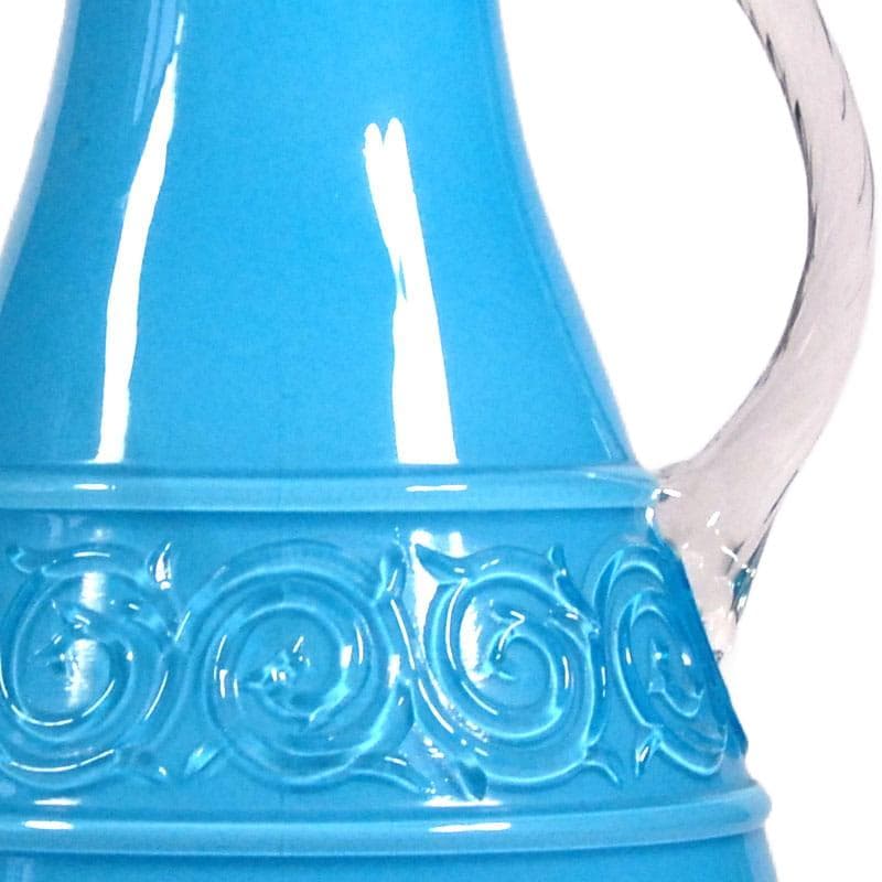 Błękitna karafka ze szkła, Empoli, Włochy, lata 60. - 5837