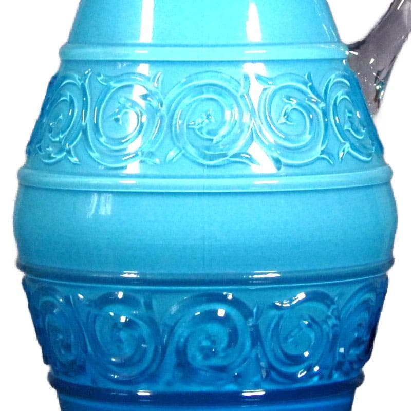 Błękitna karafka ze szkła, Empoli, Włochy, lata 60. - 5836