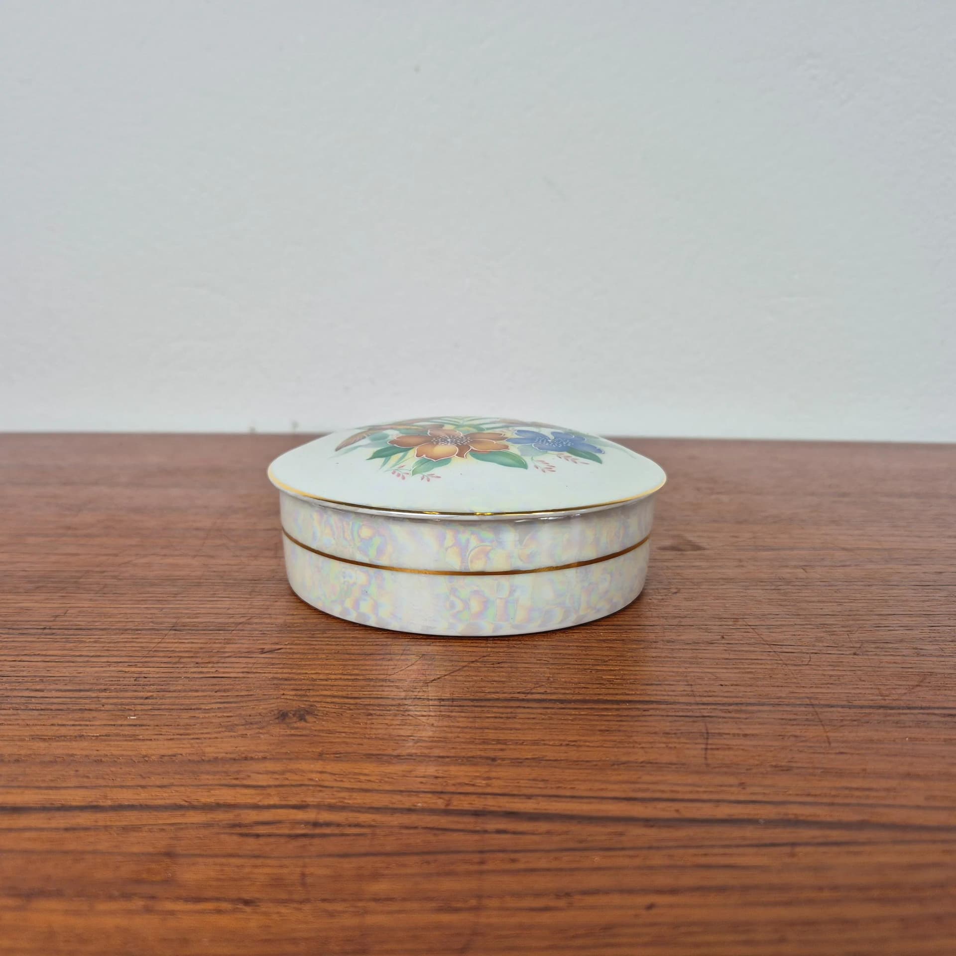 Puzderko, Limoges, porcelana multikolor, Francja, lata 60. - 68884