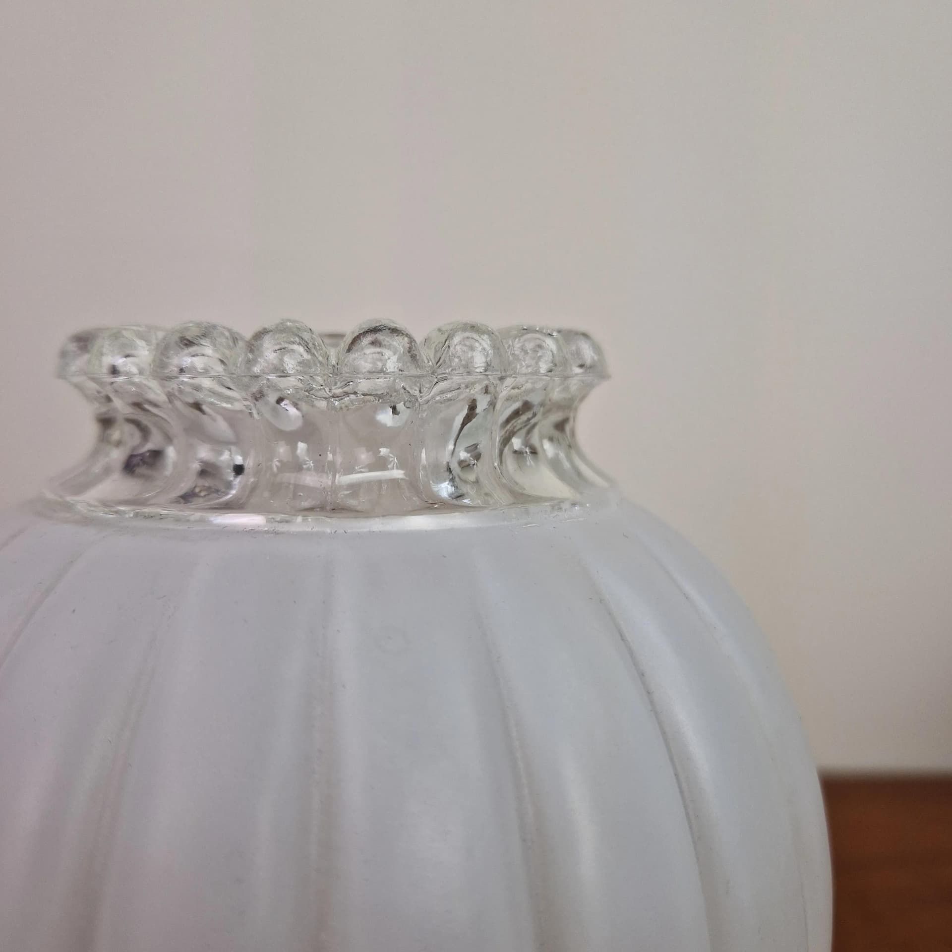 Para lampek nocnych, szkło białe, Niemcy, lata 60. - 68856