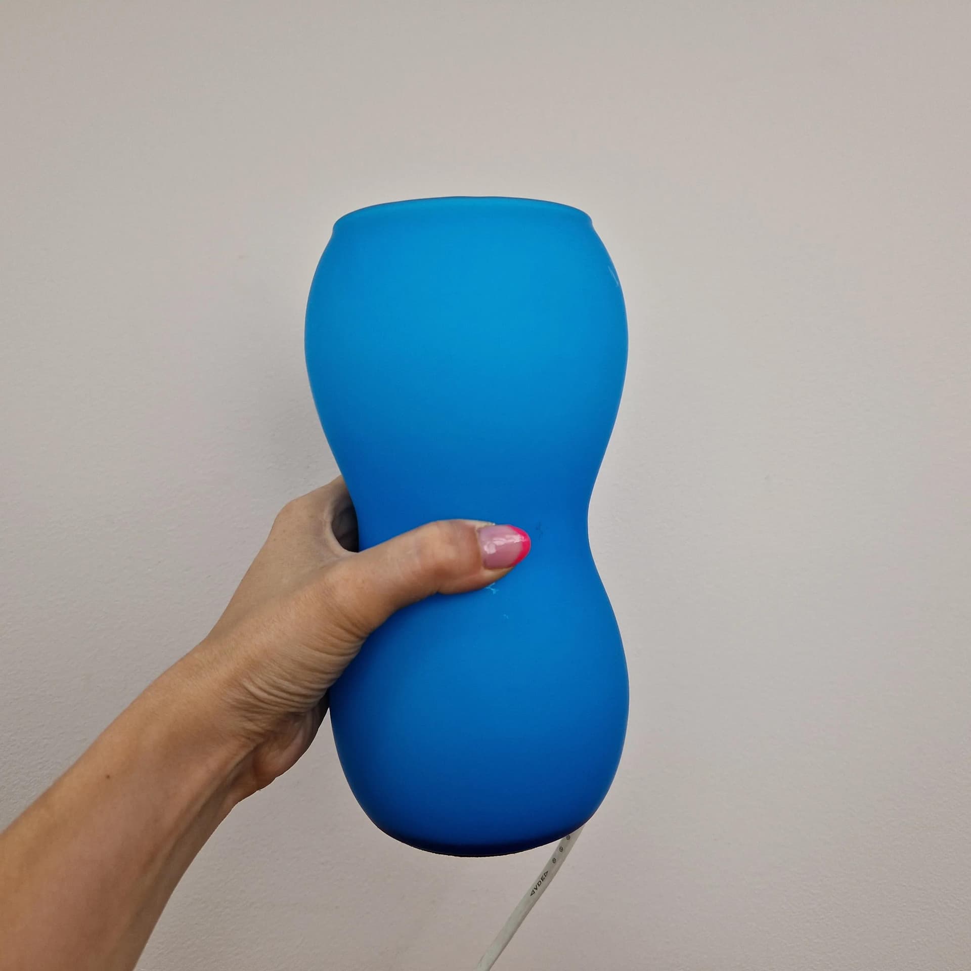 Pair of bedside lamps Kvintant, blue, glass, Ikea, Sweden, 21st c. - 68832