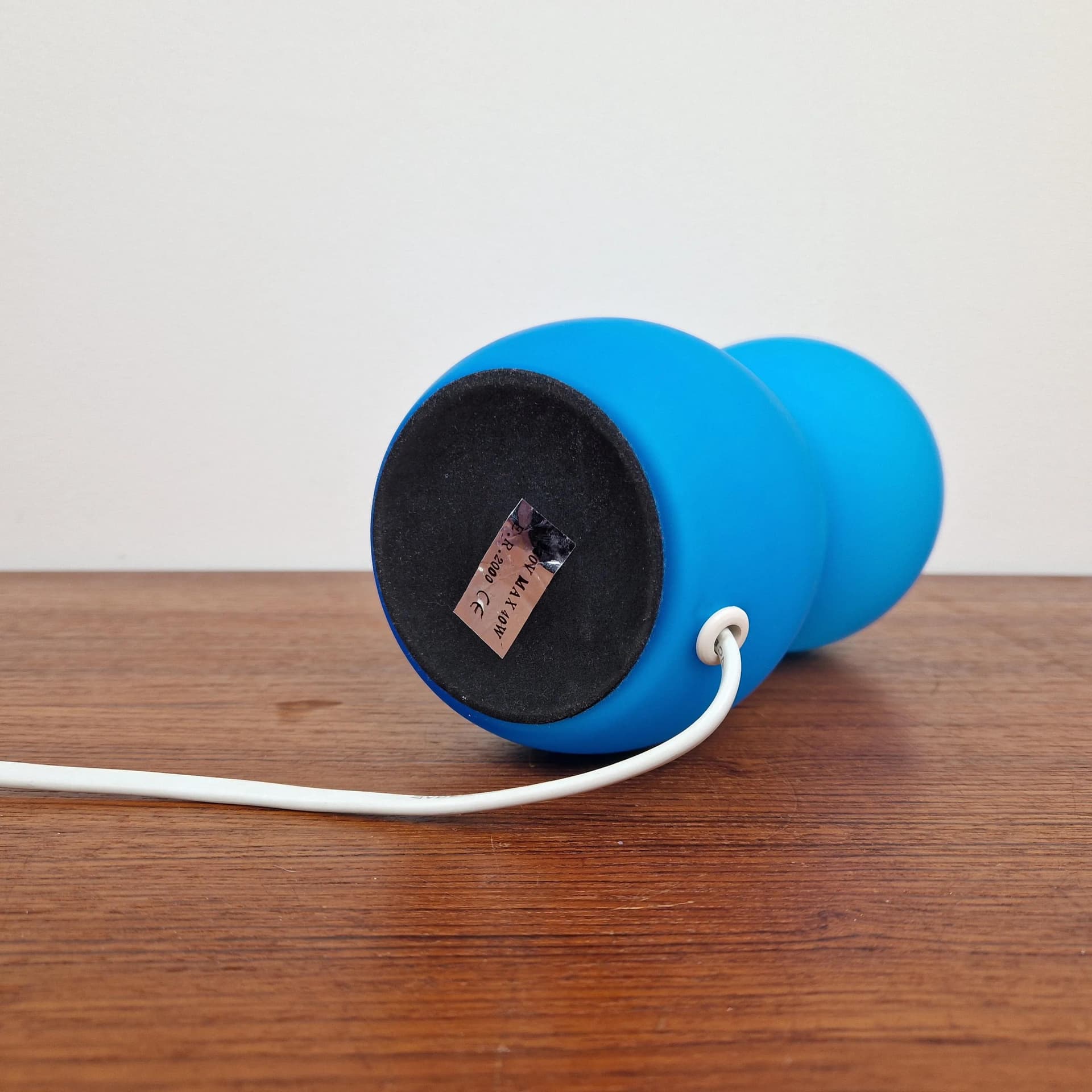 Pair of bedside lamps Kvintant, blue, glass, Ikea, Sweden, 21st c. - 68835