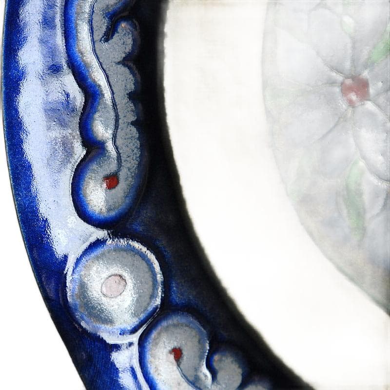 Niebieska patera miedziana emaliowana, Atelier Cellini, Włochy, lata 60. - 5824