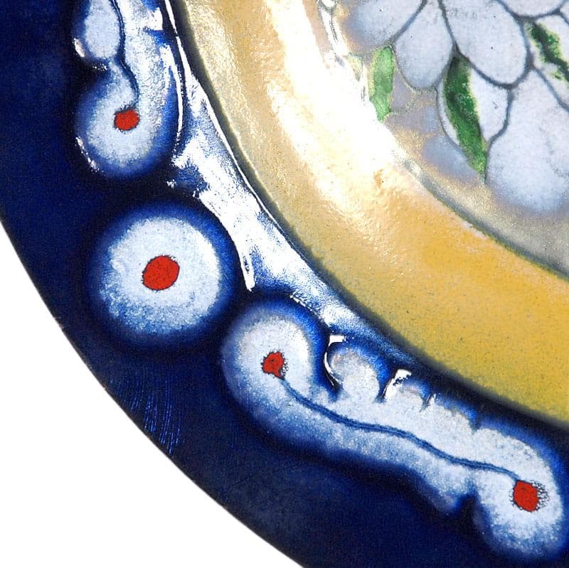 Niebieska patera miedziana emaliowana, Atelier Cellini, Włochy, lata 60. - 5826