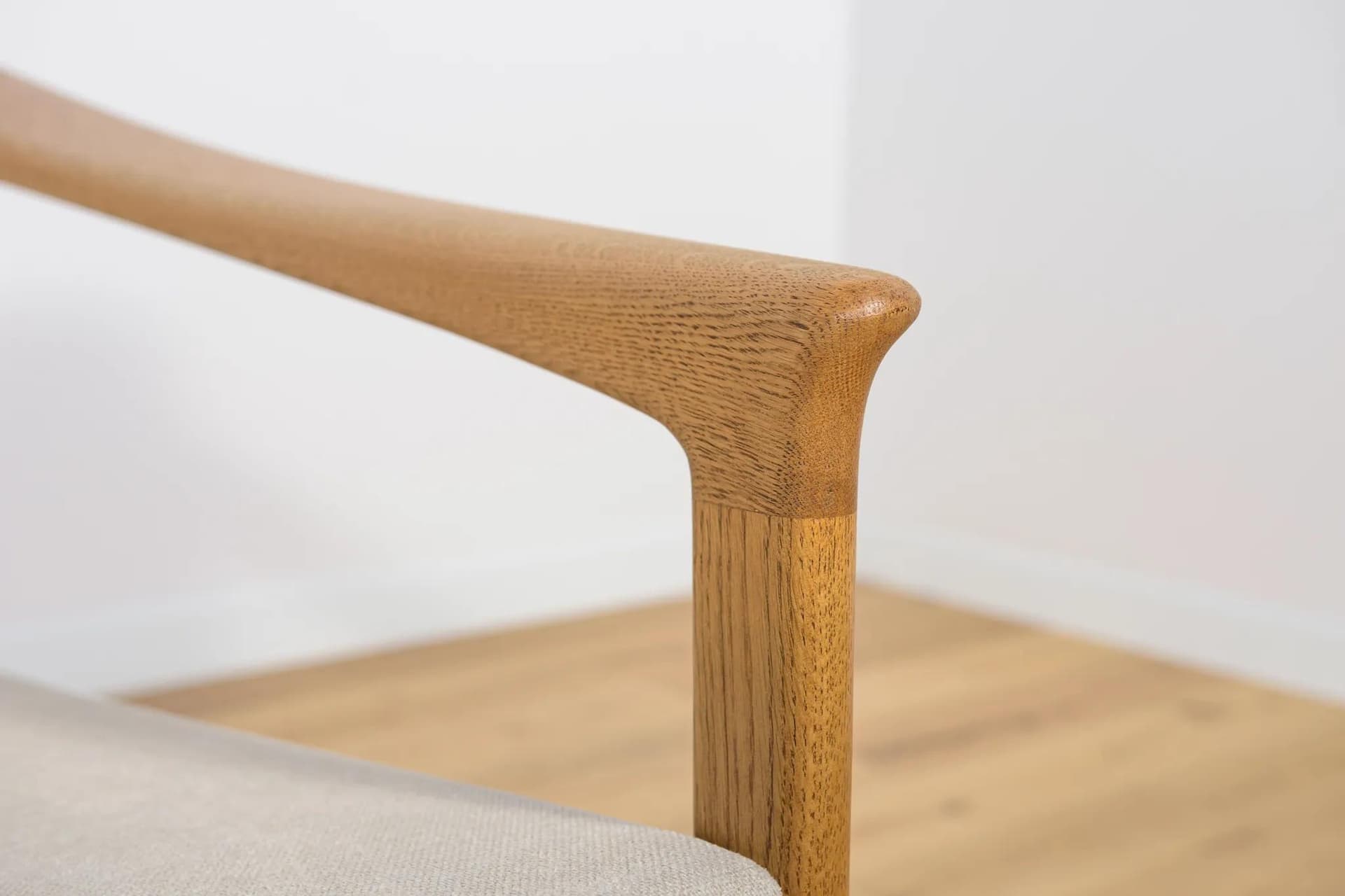 Sofa Monterey, beżowa, dąb, proj. F. Ohlsson, Szwecja, lata 60. - 72175