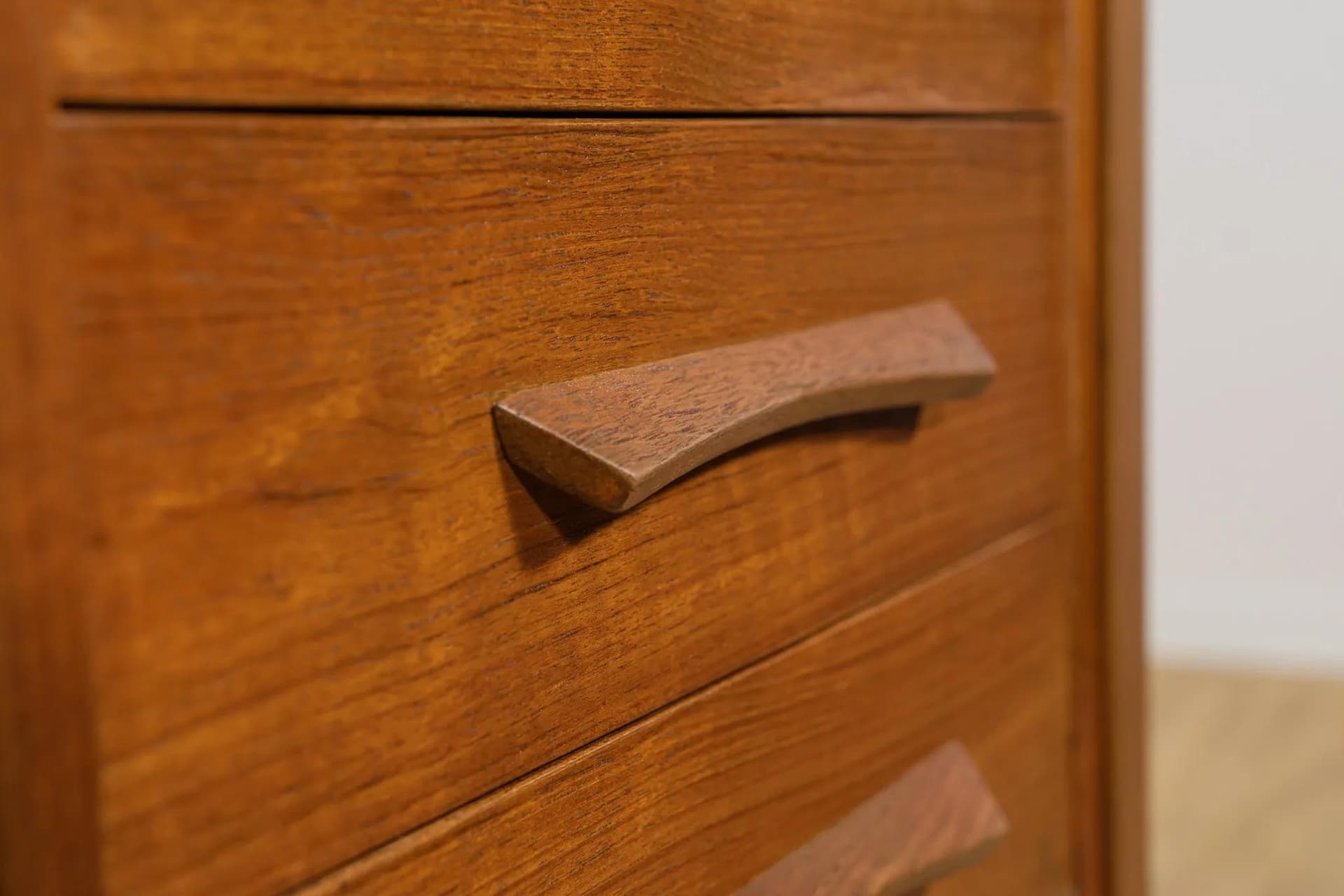 Biurko wolnostojące, teak brązowy, Dania, lata 60. - 72110