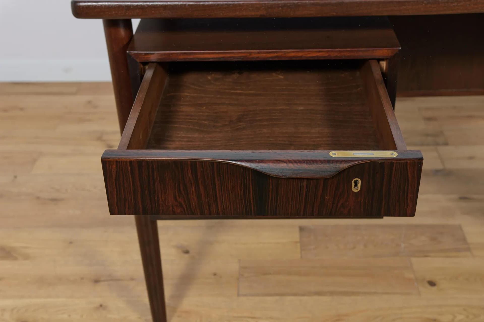 Freestanding desk, dark brown rosewood, Denmark, 1960s. - 72091