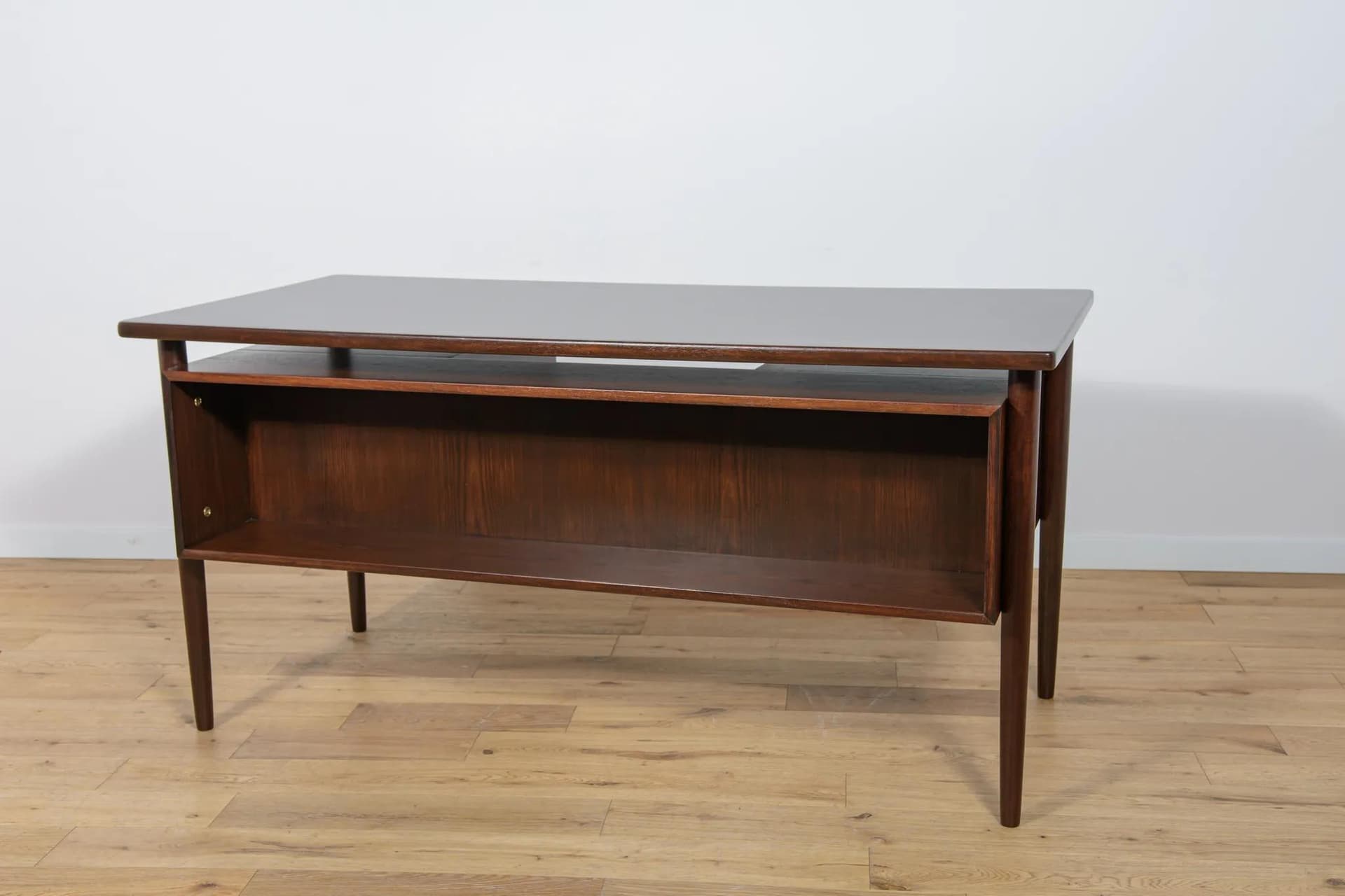 Freestanding desk, dark brown rosewood, Denmark, 1960s. - 72089