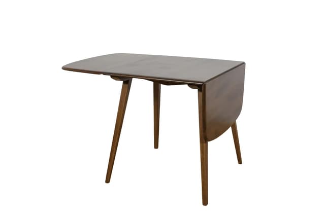 Drop-leaf dining table, brown, beech, by L. Ercolani, United Kingdom, 1960s. - DIMENSION