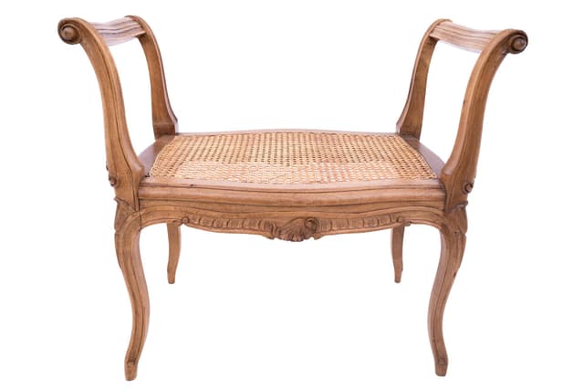 Walnut Bench, Art Deco Style, France, 1930s - DIMENSION