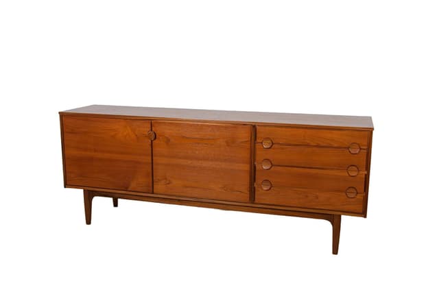Sideboard, brown teak, United Kingdom, 1960s. - DIMENSION