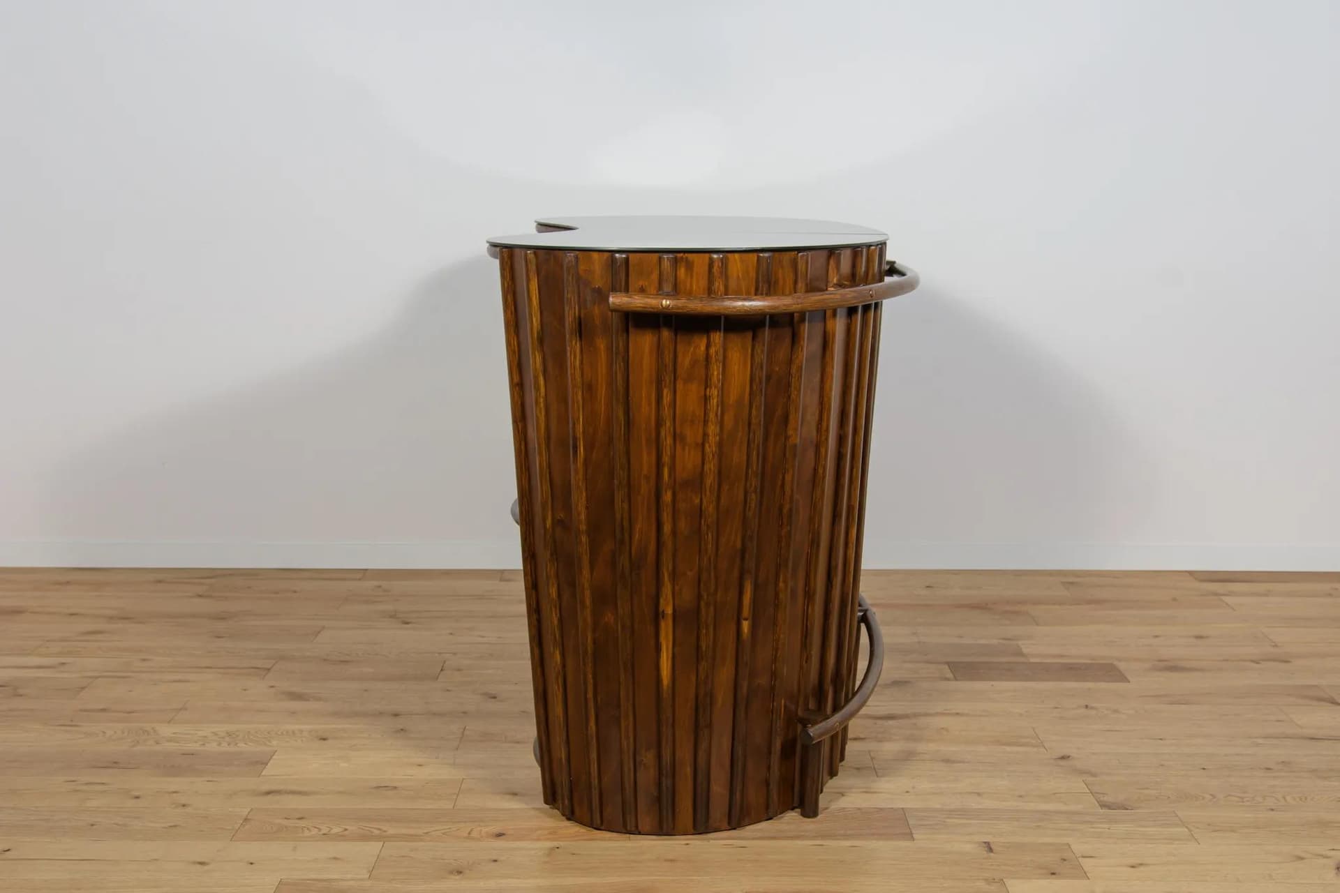 Bar koktajlowy tropikalny, brązowy, bambus, Francja, lata 60. - 71930